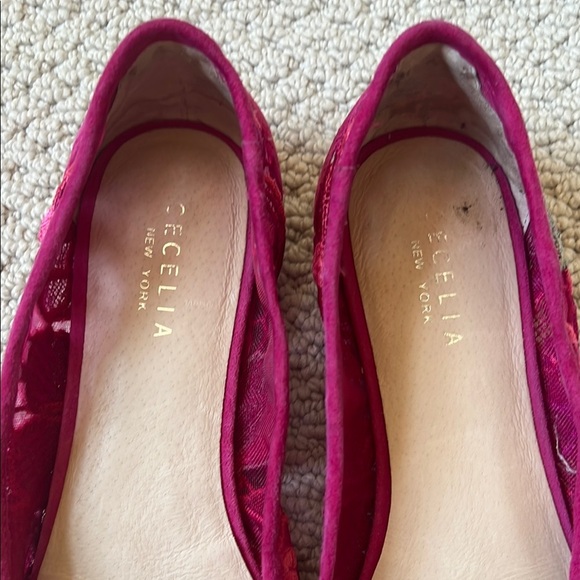 Elegant Pink Embroidered Flats by Cecelia New York - Picture 3 of 9